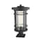 Z-Lite Jordan 1 Light Outdoor Pier Mounted Fixture, Black And Clear Seedy 570PHXL-533PM-BK - alternate 3